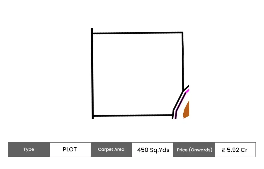 Lodha Villa Royale Gold Plot floor plan, 450 sq ft carpet area