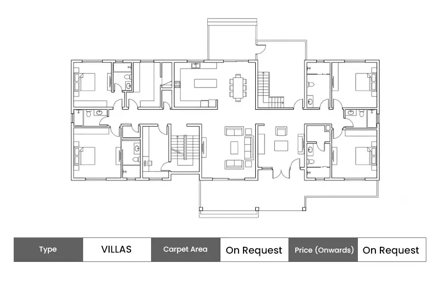 Lodha Villa Royale Gold Villas floor plan,  sq ft carpet area