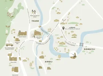 Lodha Villa Royale Gold location map, Upper Thane